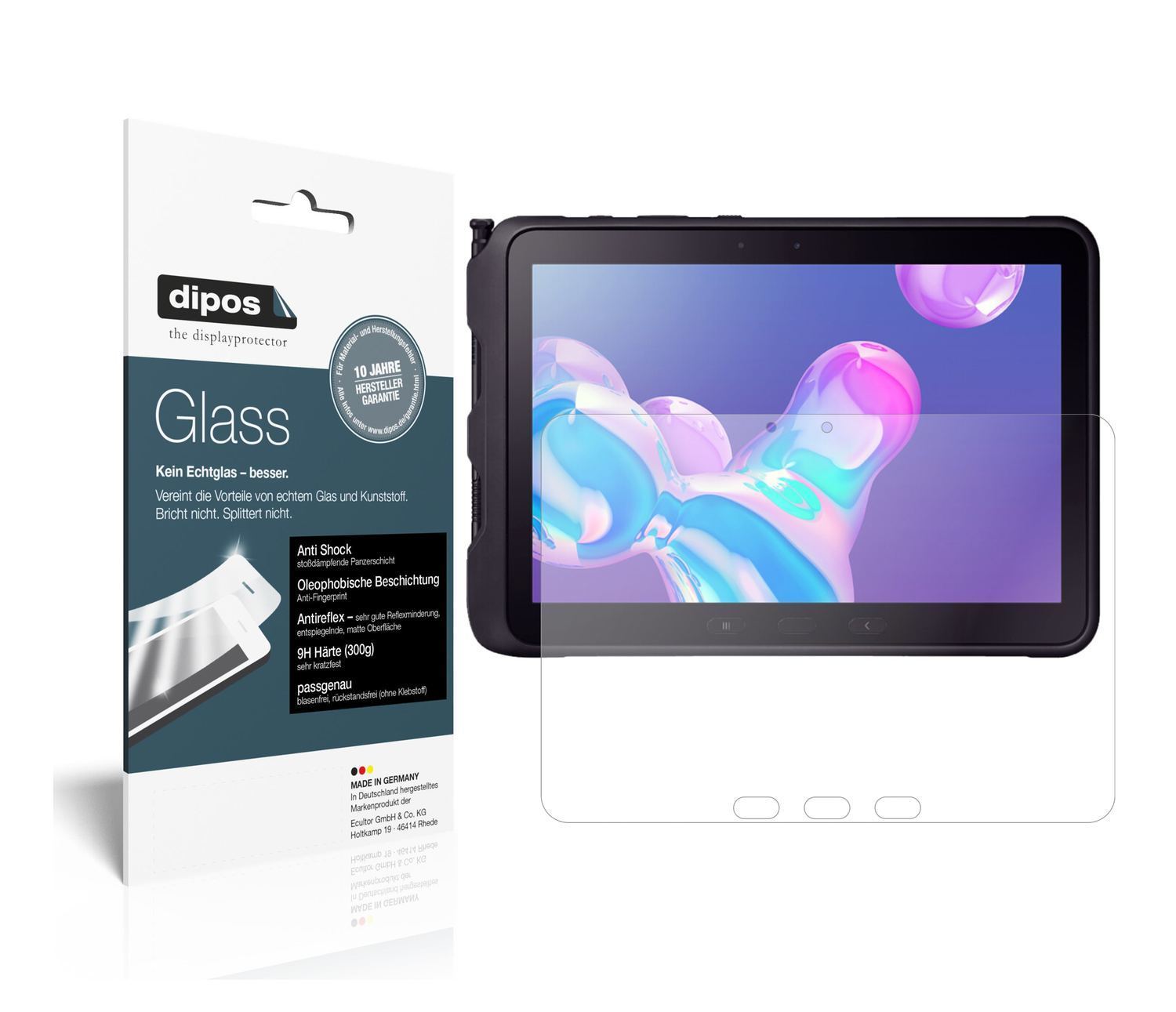 2x 9H Schutzfolie matt für Samsung Galaxy Tab Acti (1)