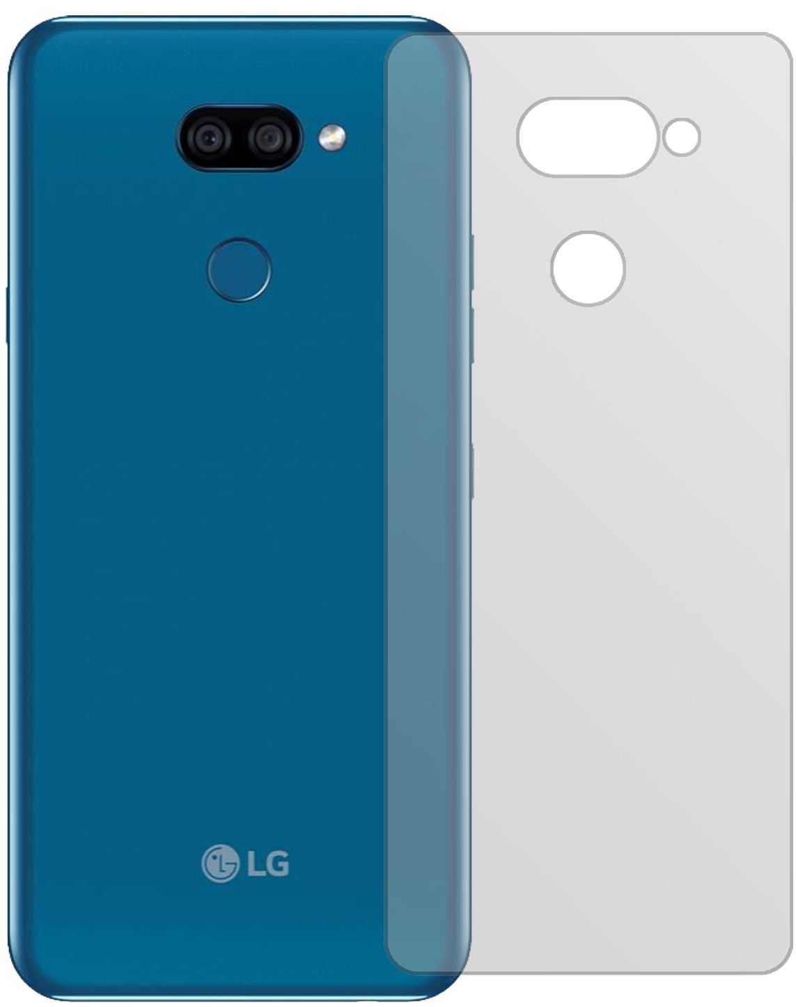 1x Schutzfolie matt für LG K40s Rückseite Display- (2)
