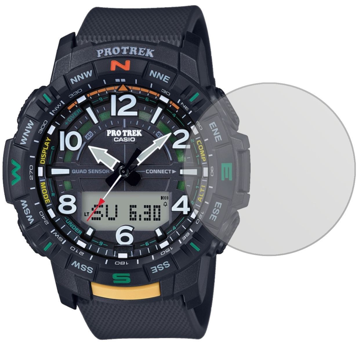 1x Schutzfolie matt für Casio PRT-B50 Pro Trek Dis (2)