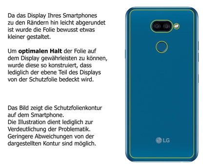 6x Schutzfolie matt für LG K40s Rückseite Display- (6)