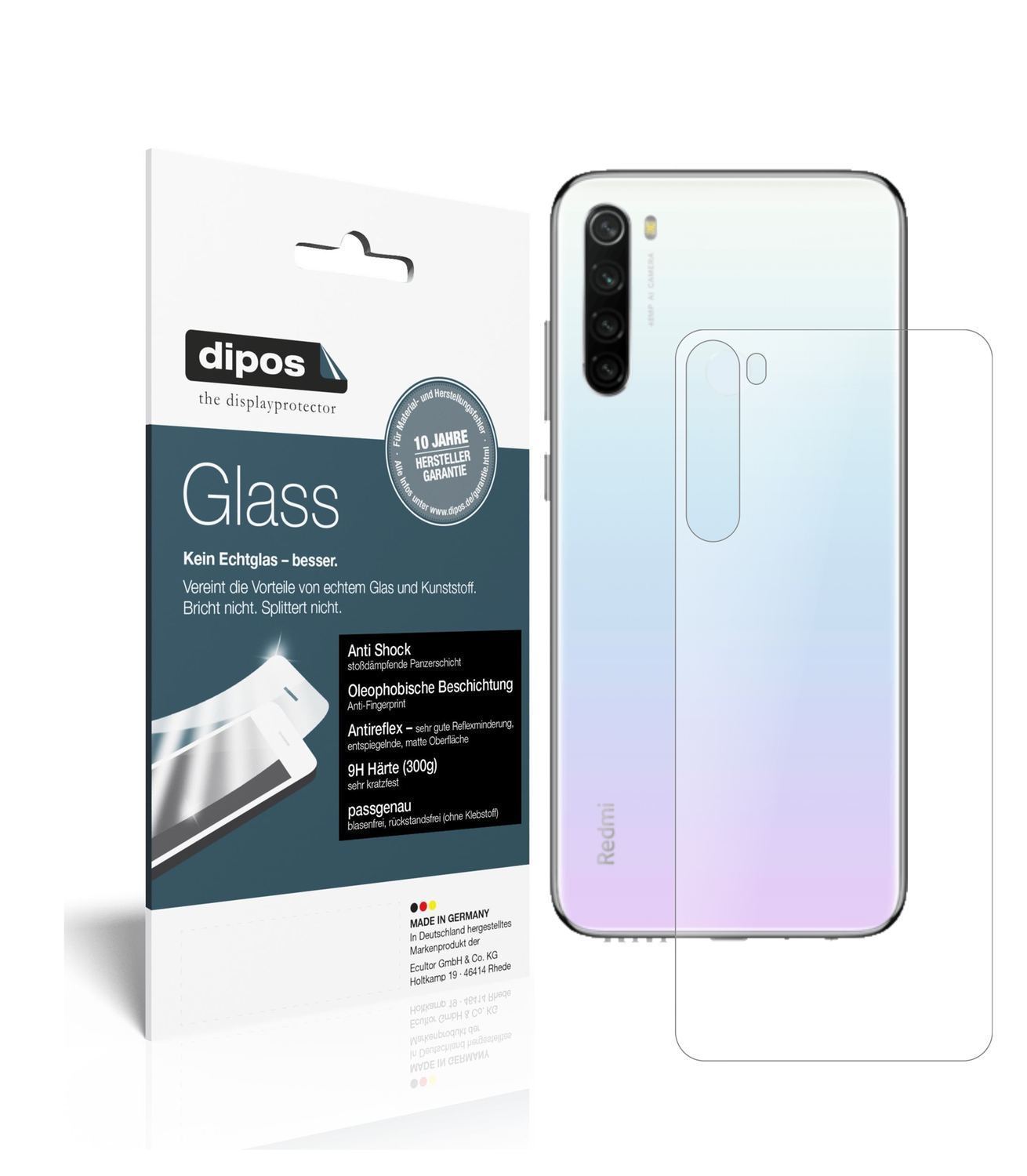 2x 9H Schutzfolie matt für Xiaomi Redmi Note 8T Rü (1)