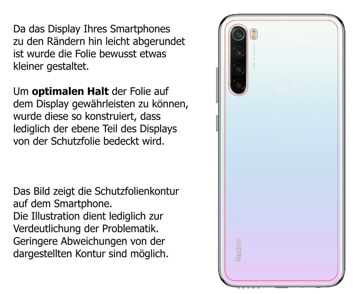 2x 9H Schutzfolie für Xiaomi Redmi Note 8T Rücksei (3)