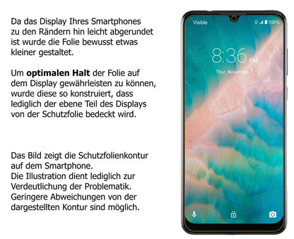 Blickschutzfolie für ZTE Blade 10 Prime matt Schut (5)