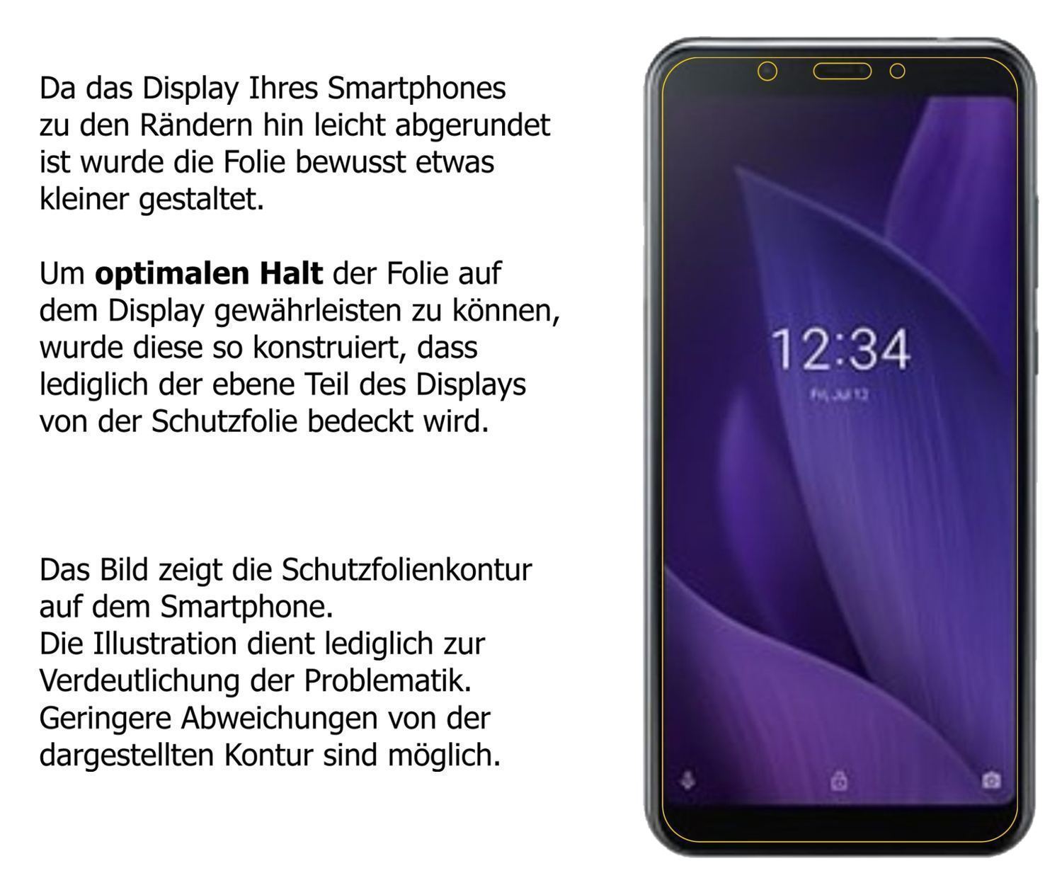 1x 9H Schutzfolie für Sharp Aquos V Panzerfolie (3)