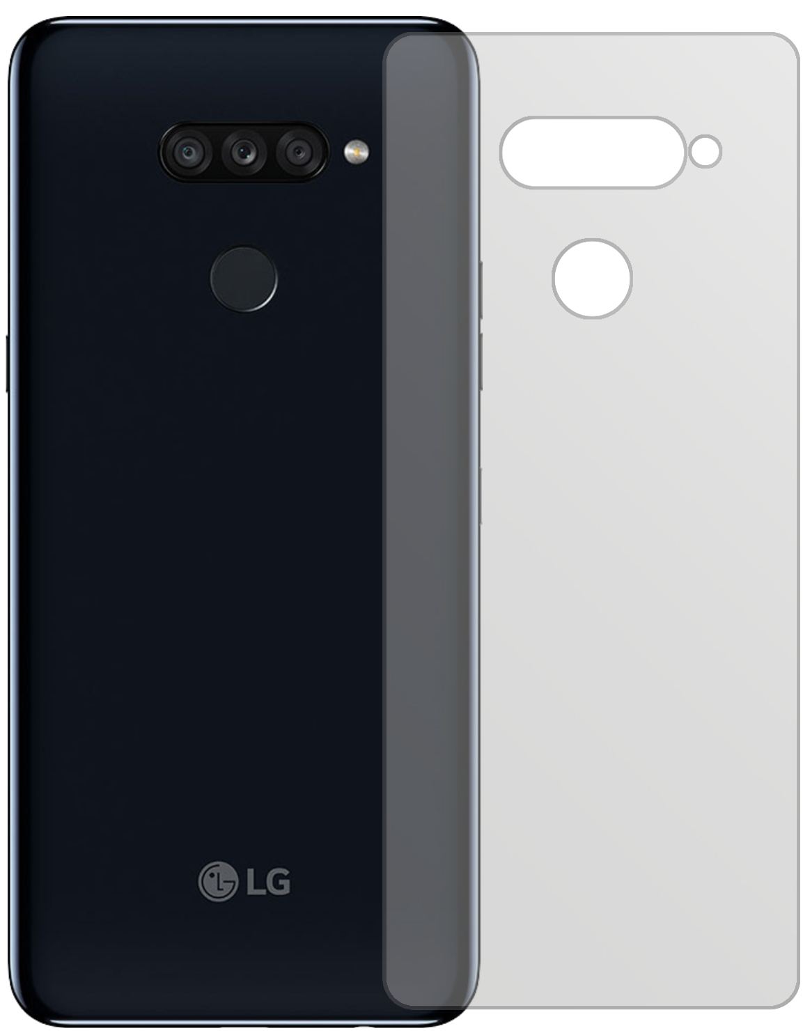 5x Schutzfolie matt für LG K50S Rückseite Display- (2)