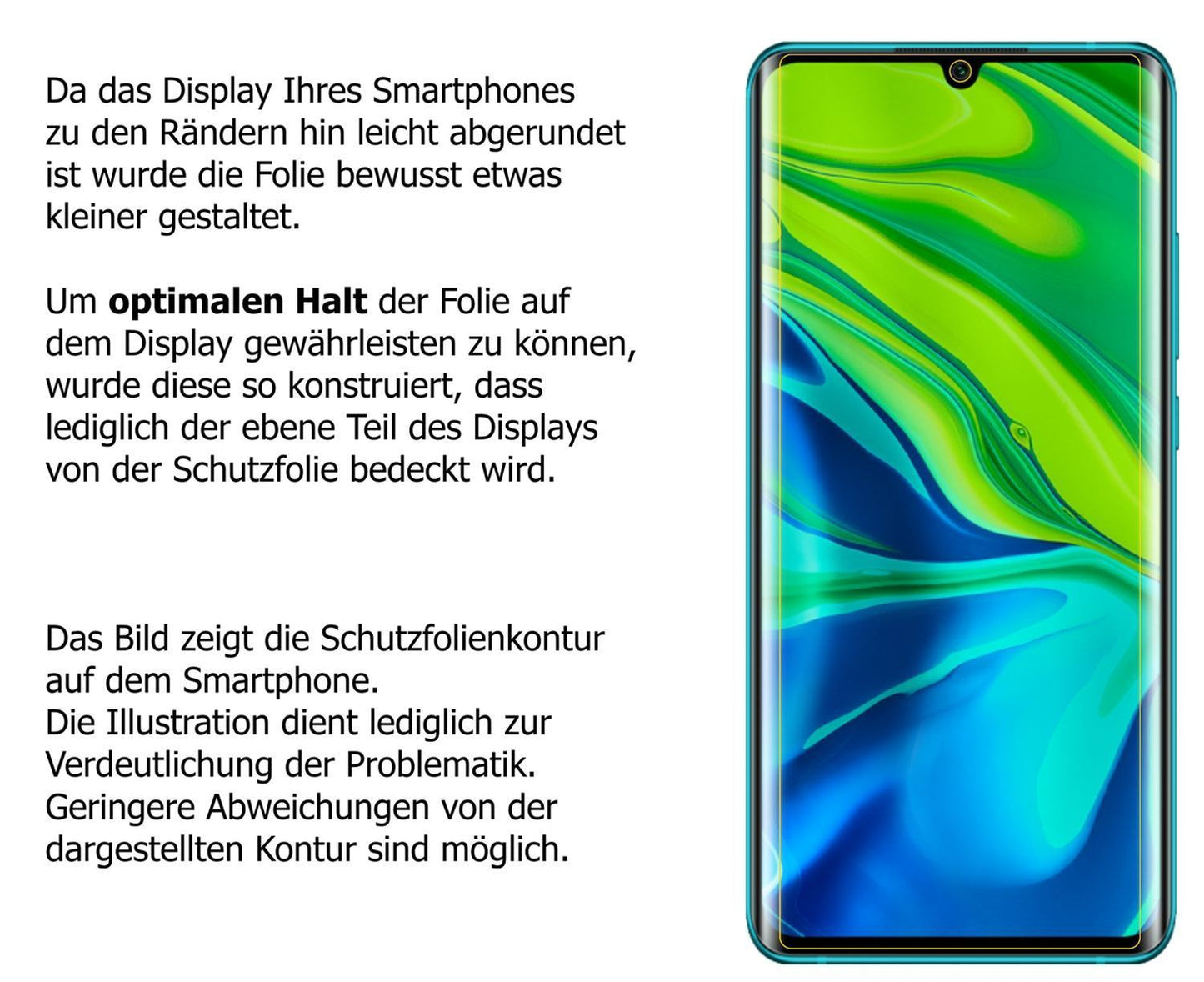 2x 9H Schutzfolie für Xiaomi Mi Note 10 Panzerfoli (3)