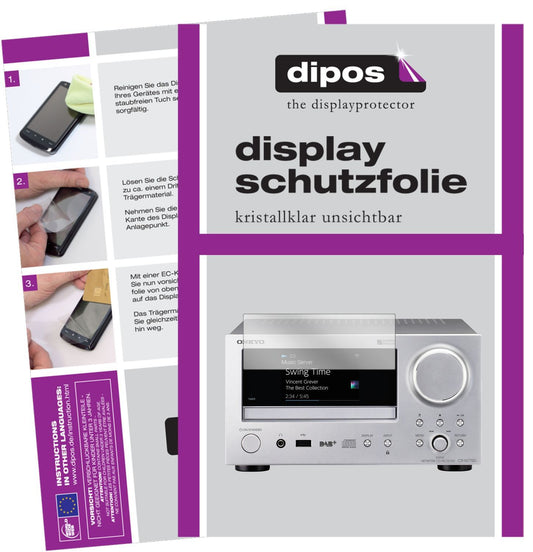 6x Schutzfolie klar für Onkyo CR-N775D Display-Sch (1)