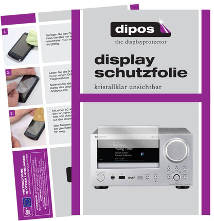 2x Schutzfolie klar für Onkyo CR-N775D Display-Sch (1)