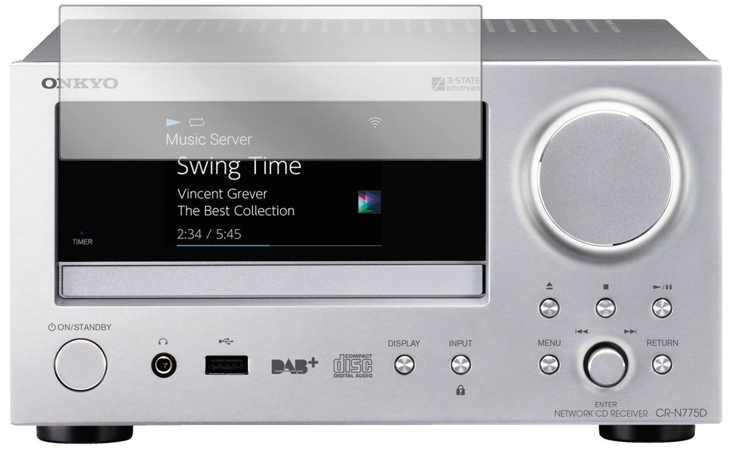 2x Schutzfolie klar für Onkyo CR-N775D Display-Sch (2)