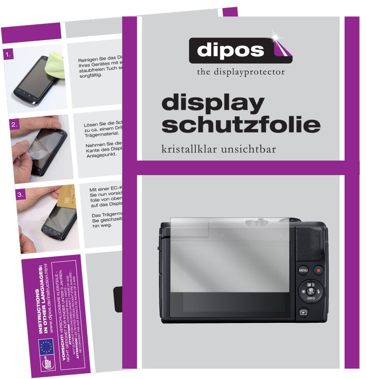 6x Schutzfolie klar für Canon EOS M200 Display-Sch (1)