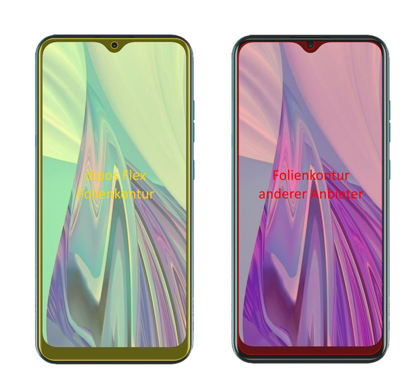 3x 3D Full Cover Schutzfolie für Hisense F30s (2)