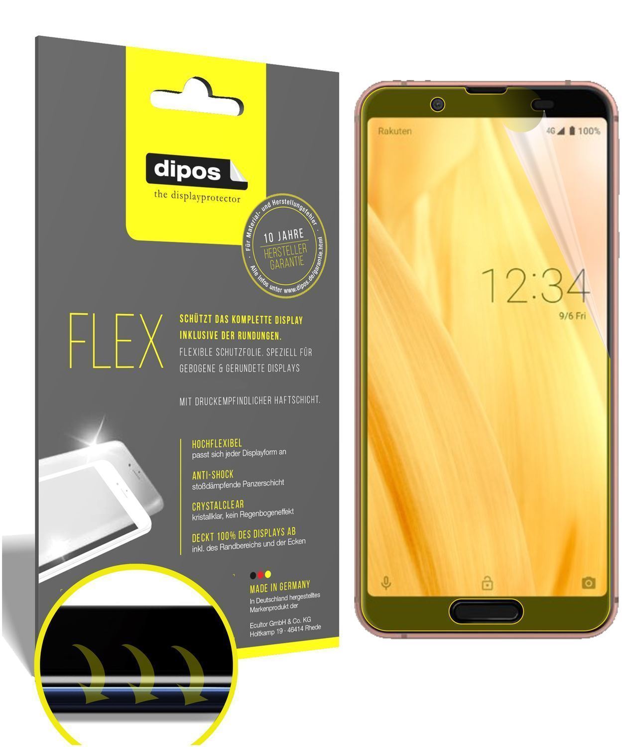 3x 3D Full Cover Schutzfolie für Sharp Aquos Sense (1)