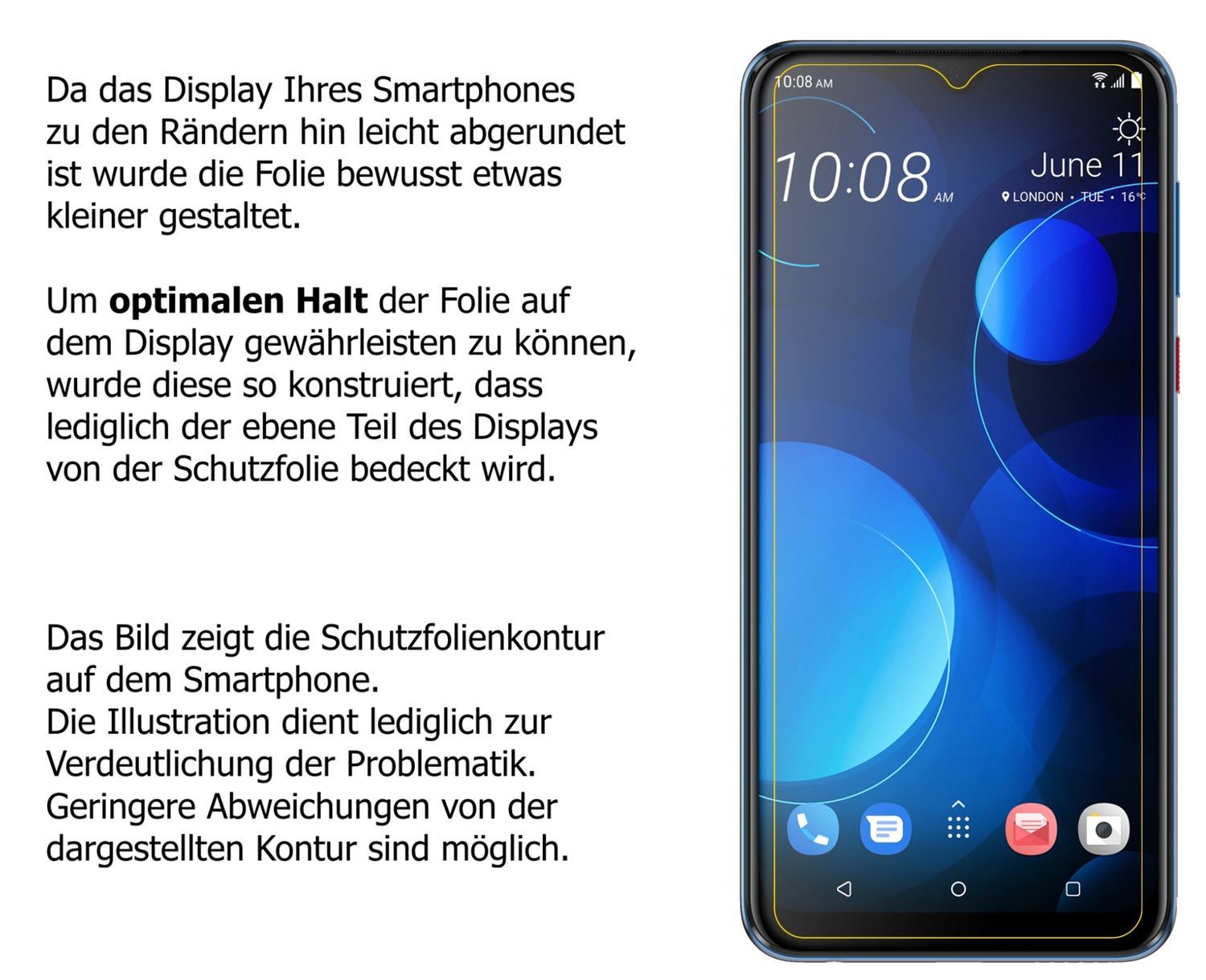 6x Schutzfolie matt für HTC Desire 19 Plus Display (6)