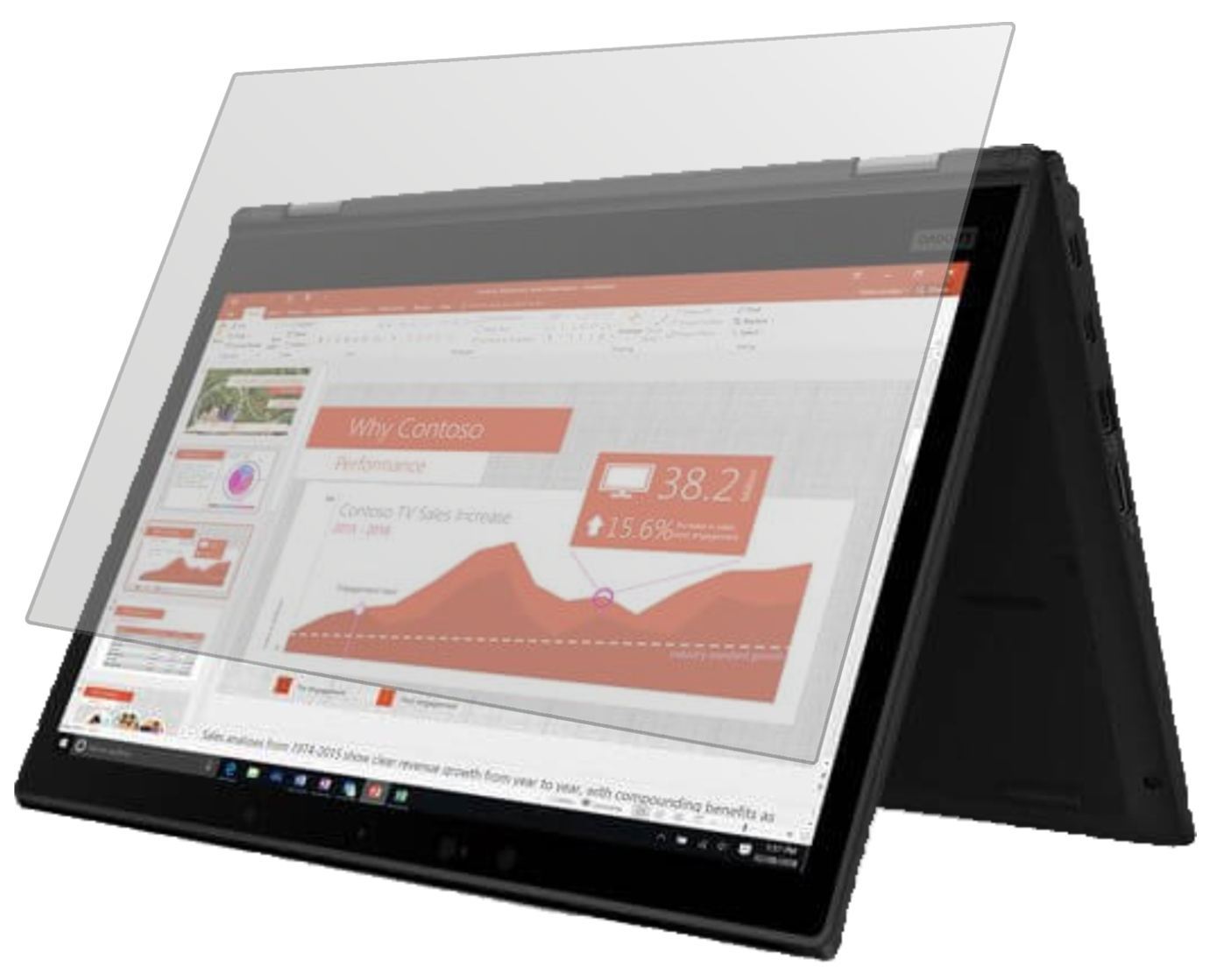2x Schutzfolie matt für Lenovo Yoga X390 13.3 Zoll (2)