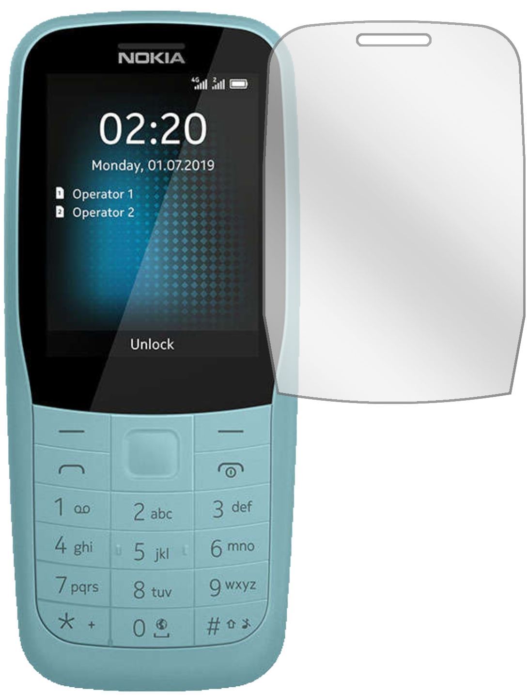 1x Schutzfolie klar für Nokia 220 4G Display-Schut (2)