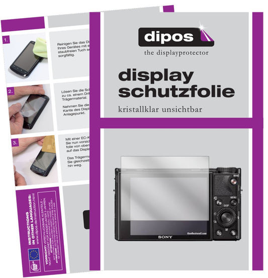 5x Schutzfolie klar für Sony RX100 VII Display-Sch (1)
