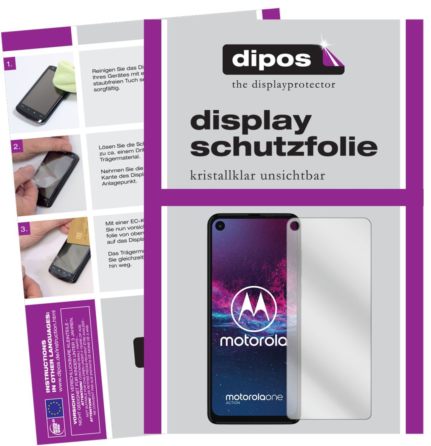 5x Schutzfolie klar für Motorola One Action Displa (1)