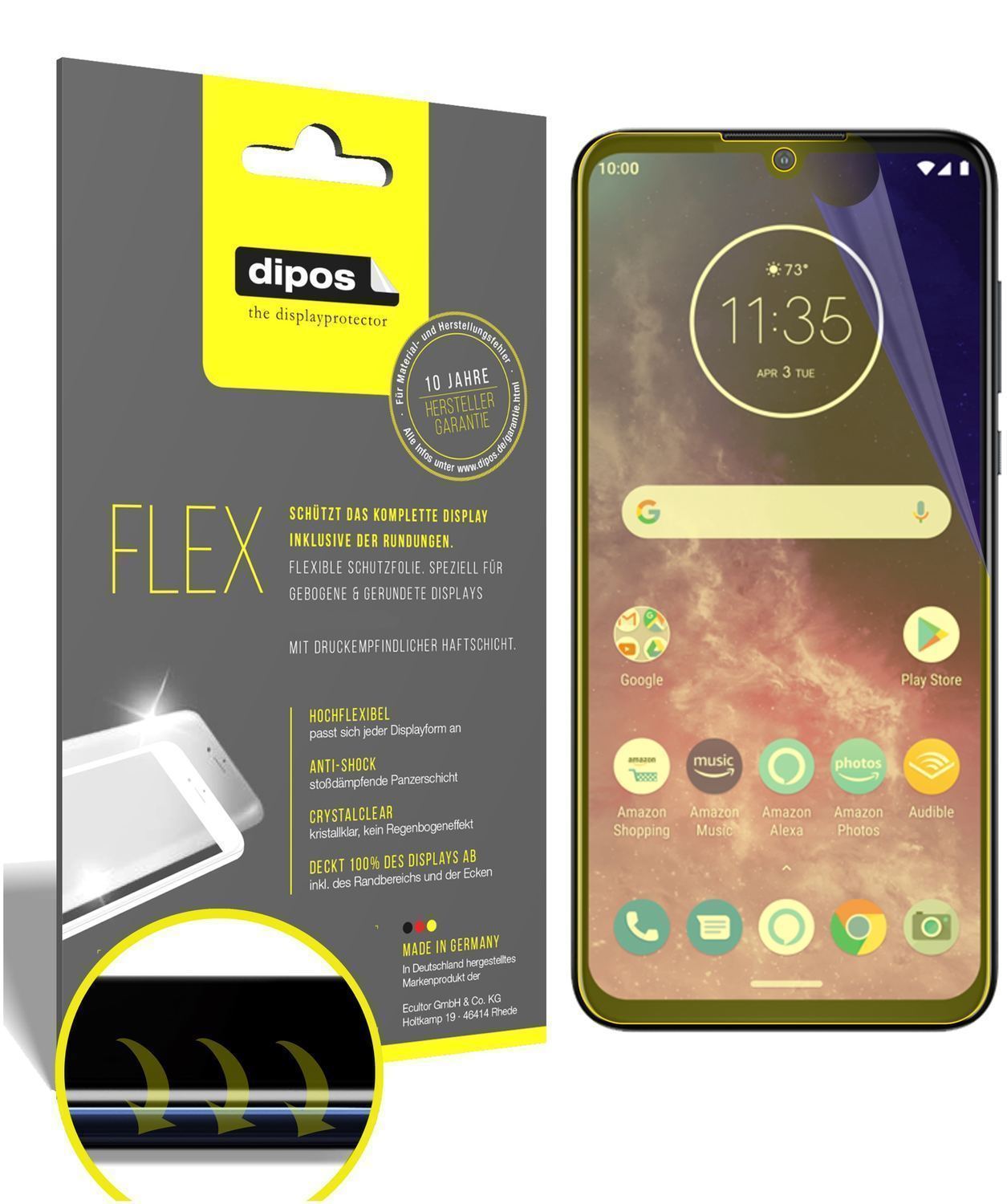 3x 3D Full Cover Schutzfolie für Motorola One Zoom (1)