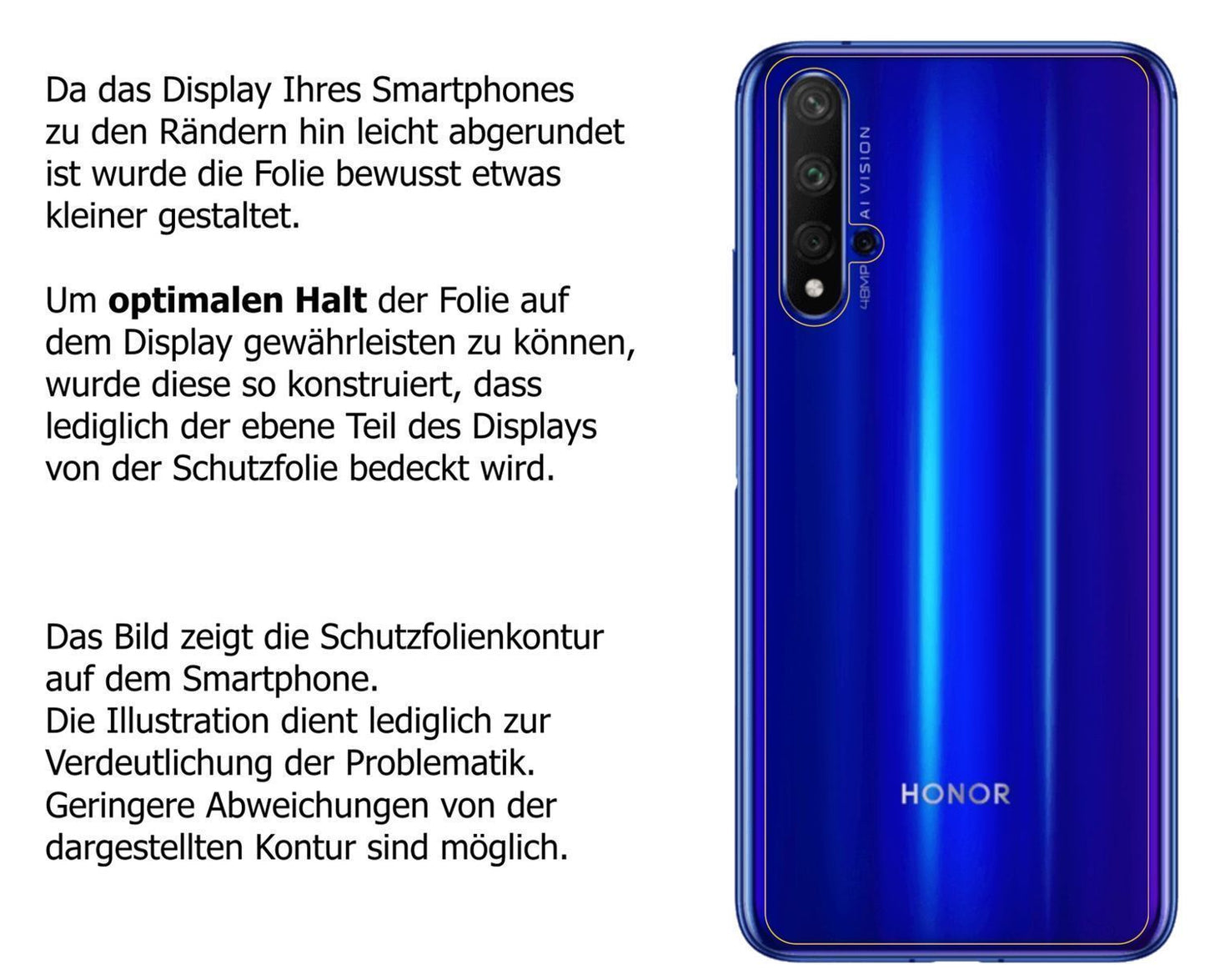 1x 9H Schutzfolie matt für Huawei Nova 5T Rückseit (3)