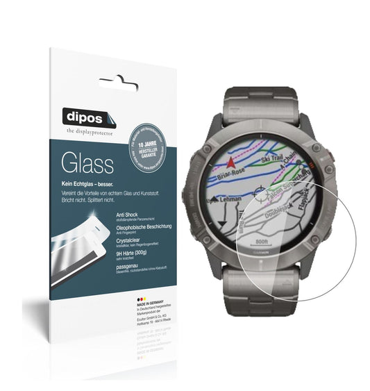 1x 9H Schutzfolie für Garmin fenix 6X Solar Panzer (1)