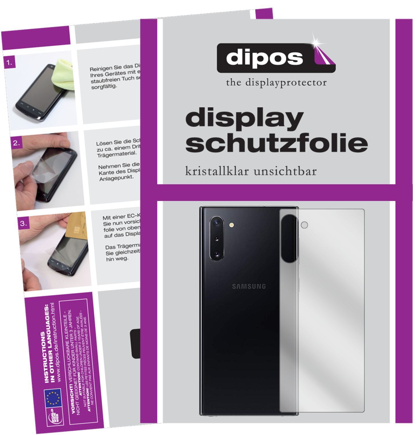 1x Schutzfolie klar für Samsung Galaxy Note 10 5G  (1)