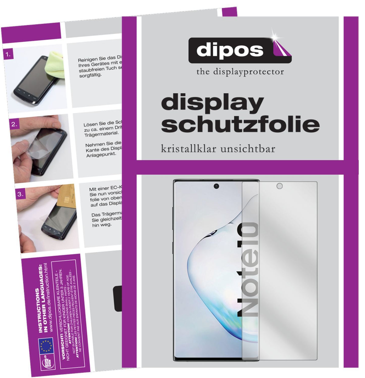 1x Schutzfolie klar für Samsung Galaxy Note 10 Dis (1)
