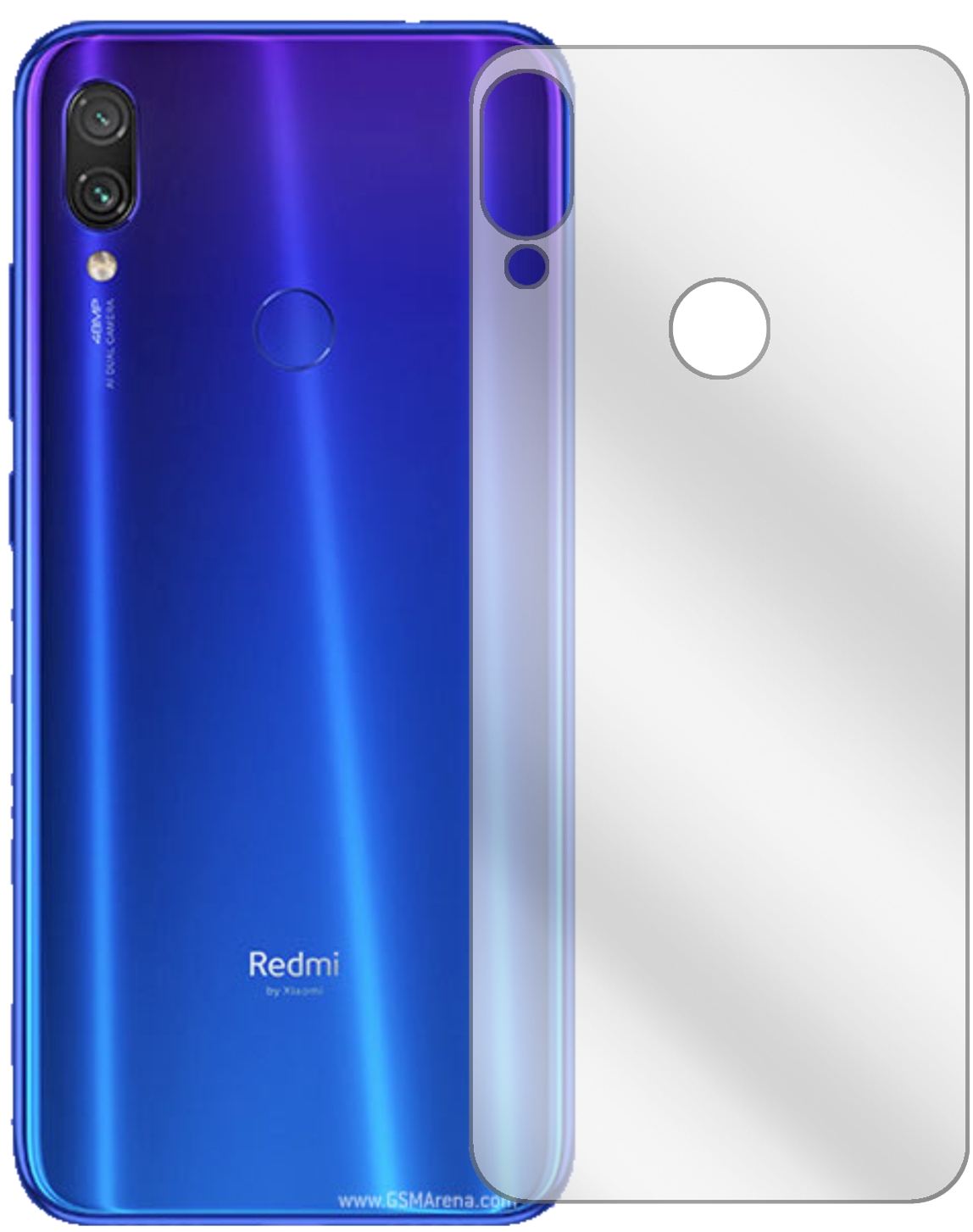 1x Schutzfolie klar für Xiaomi Redmi Note 7S Rücks (2)