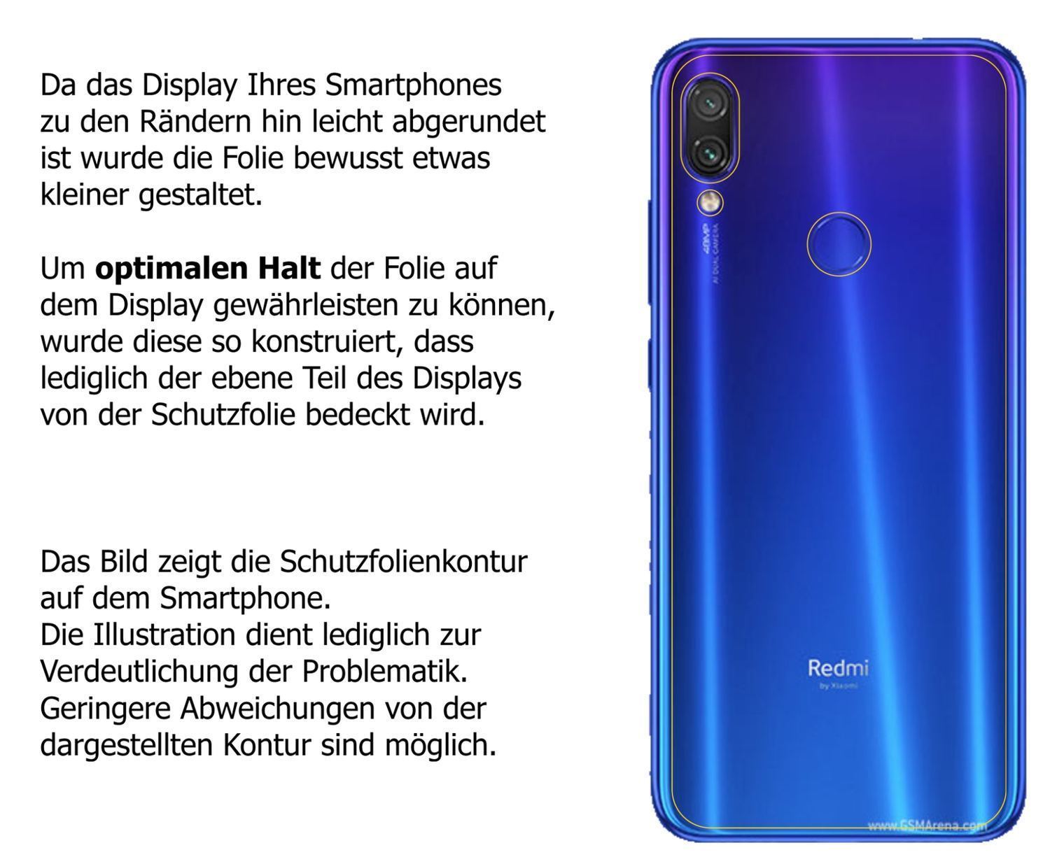 1x Schutzfolie klar für Xiaomi Redmi Note 7S Rücks (5)
