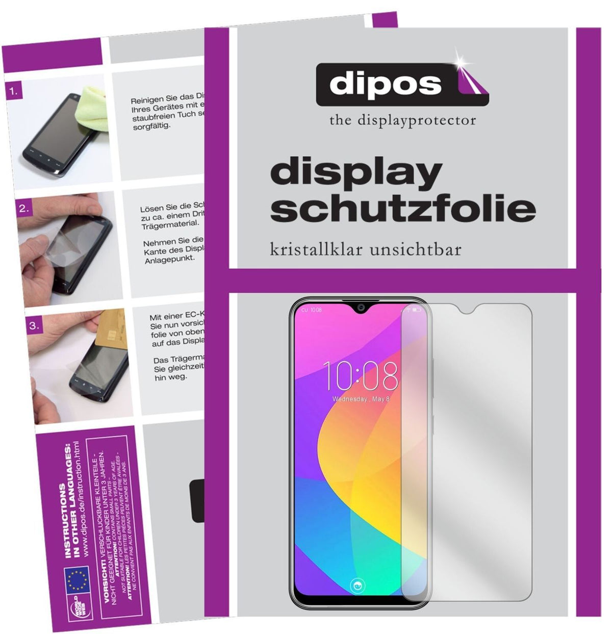 5x Schutzfolie klar für Oukitel Y4800 Display-Schu (1)