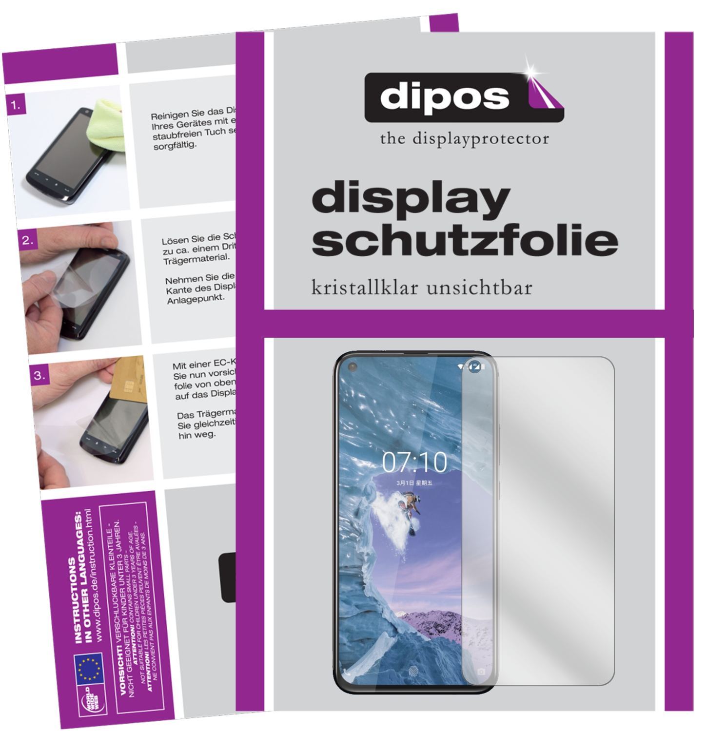 1x Schutzfolie klar für Nokia 8.1 Plus Display-Sch (1)