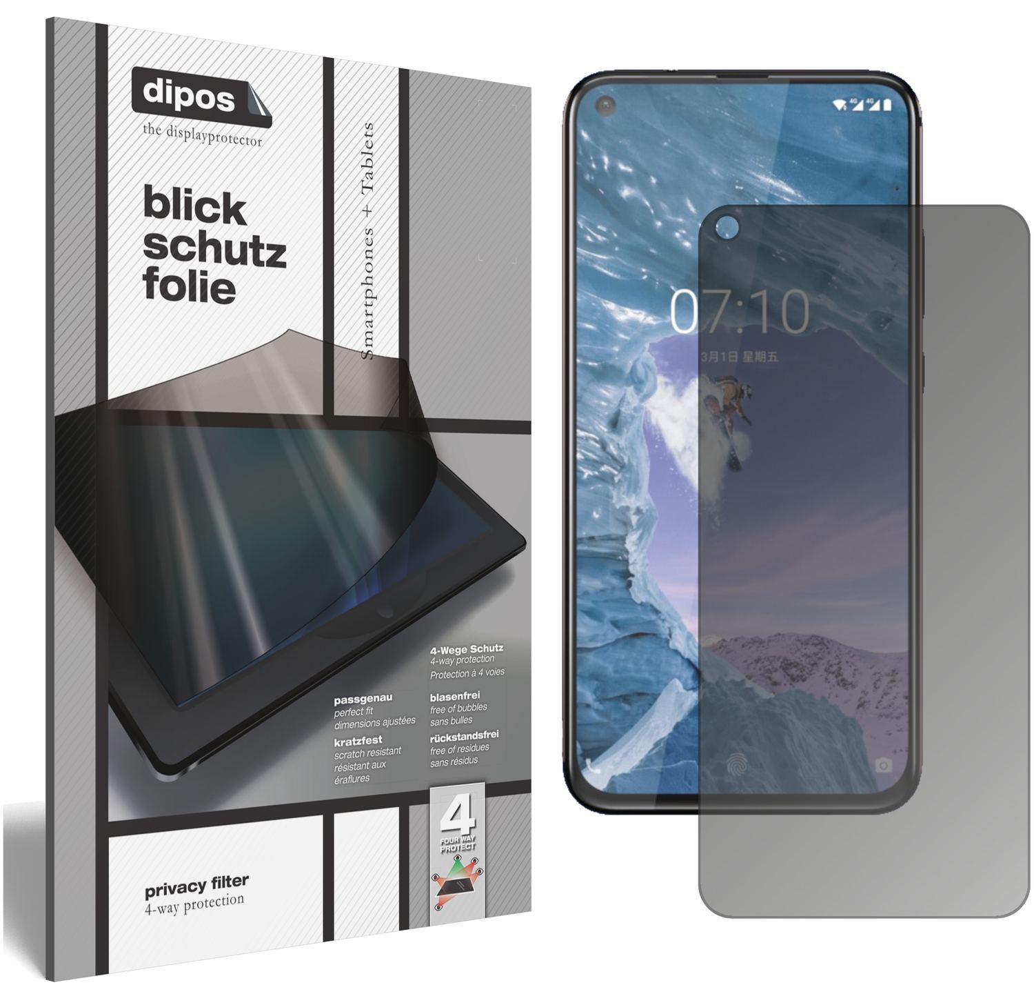 Blickschutzfolie für Nokia X71 matt Schutzfolie Pr (1)
