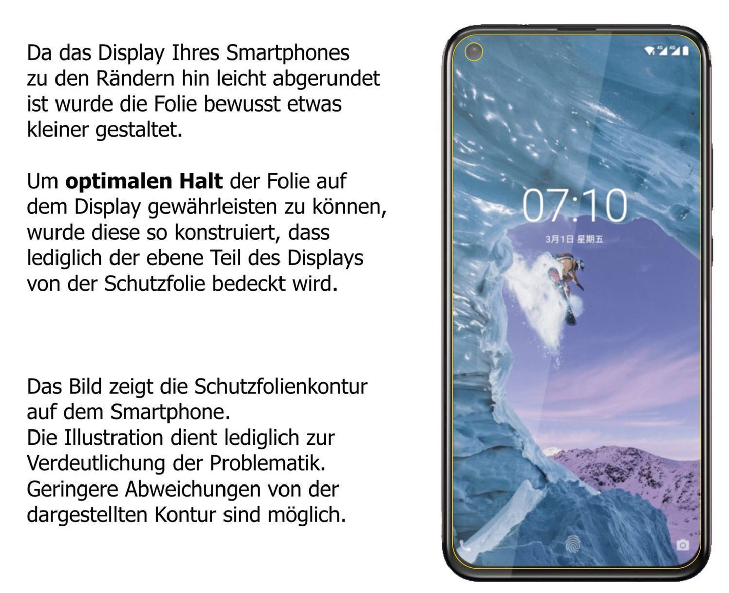 Blickschutzfolie für Nokia X71 matt Schutzfolie Pr (5)