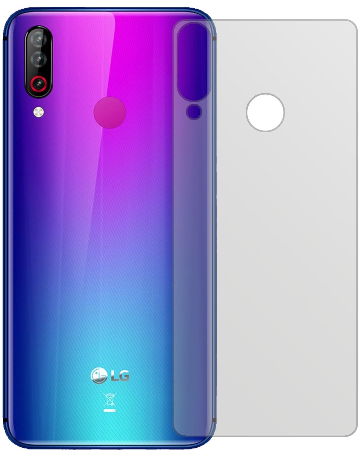 5x Schutzfolie matt für LG W30 Rückseite Display-S (2)