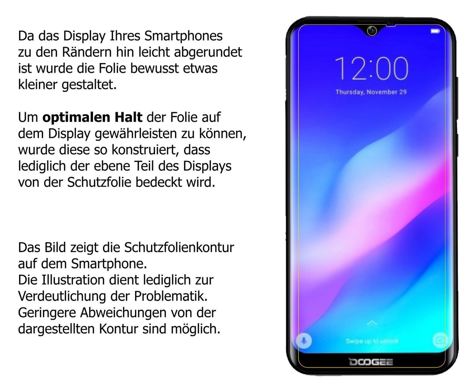 5x Schutzfolie klar für Doogee Y8 Plus (2019) Disp (5)