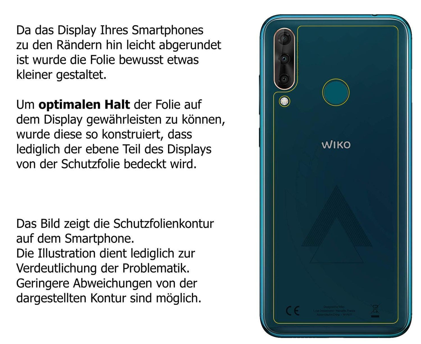 2x 9H Schutzfolie für Wiko View 3 Rückseite Panzer (3)