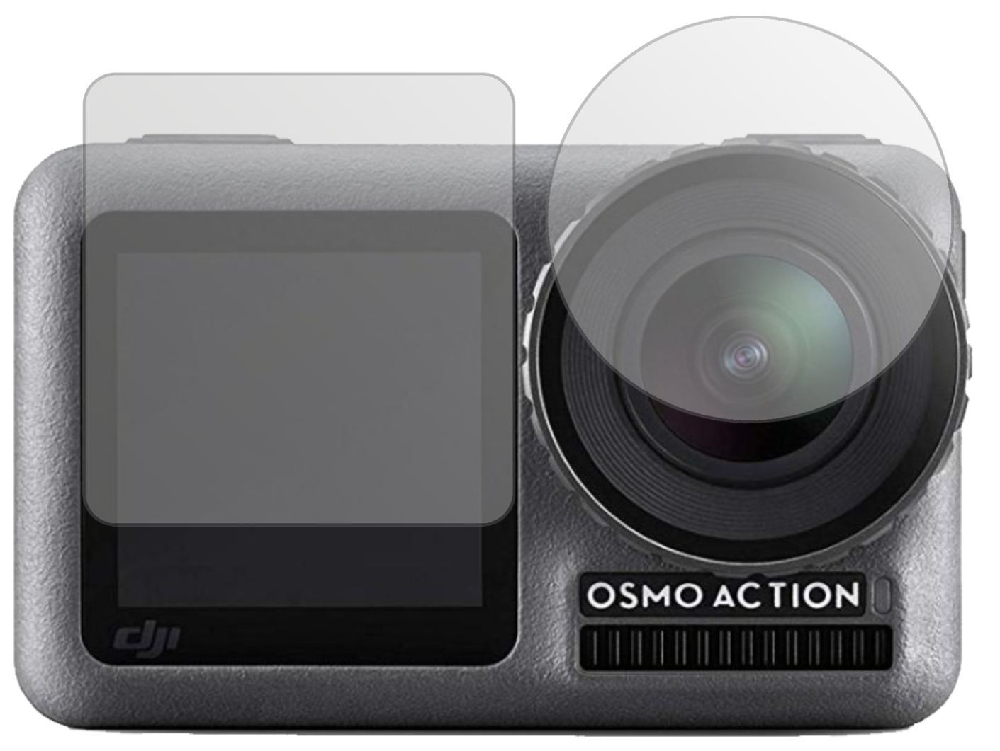 2x Schutzfolie matt für DJI Osmo Action Display-Sc (2)