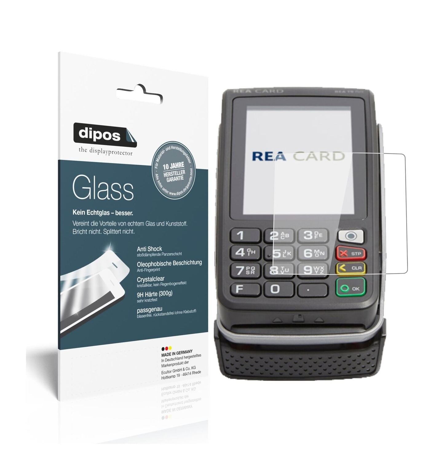 1x 9H Schutzfolie für REA CARD T9 flex Terminal Pa (2)
