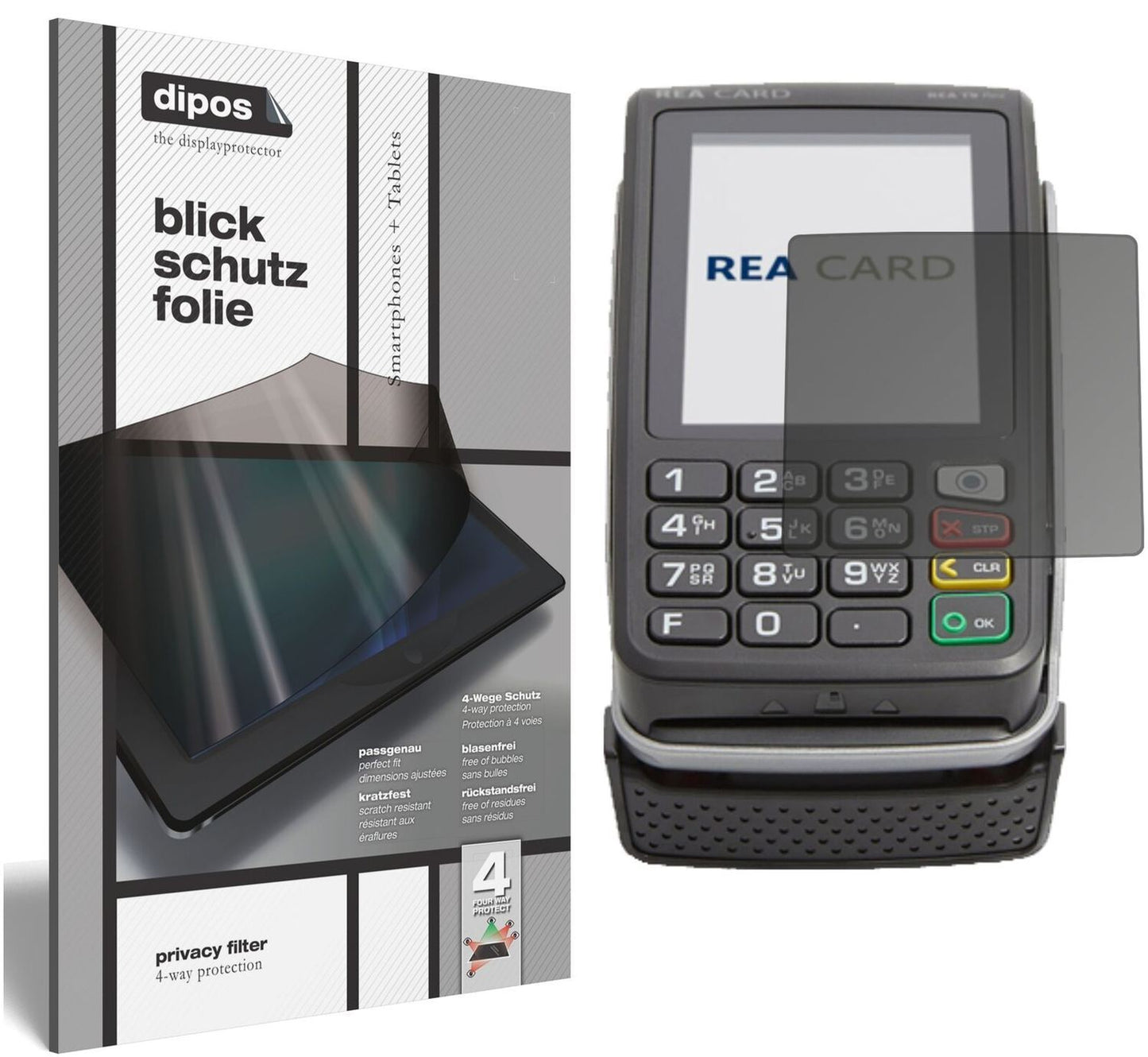 Blickschutzfolie für REA CARD T9 flex Terminal mat (2)