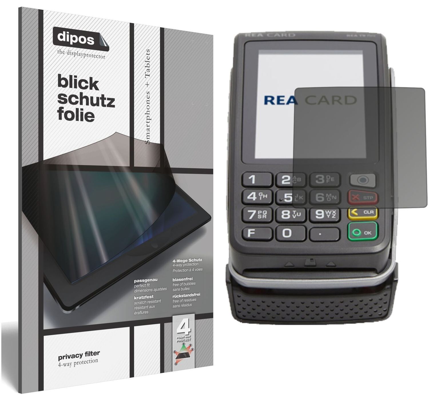 Blickschutzfolie für REA CARD T9 flex Terminal mat (2)