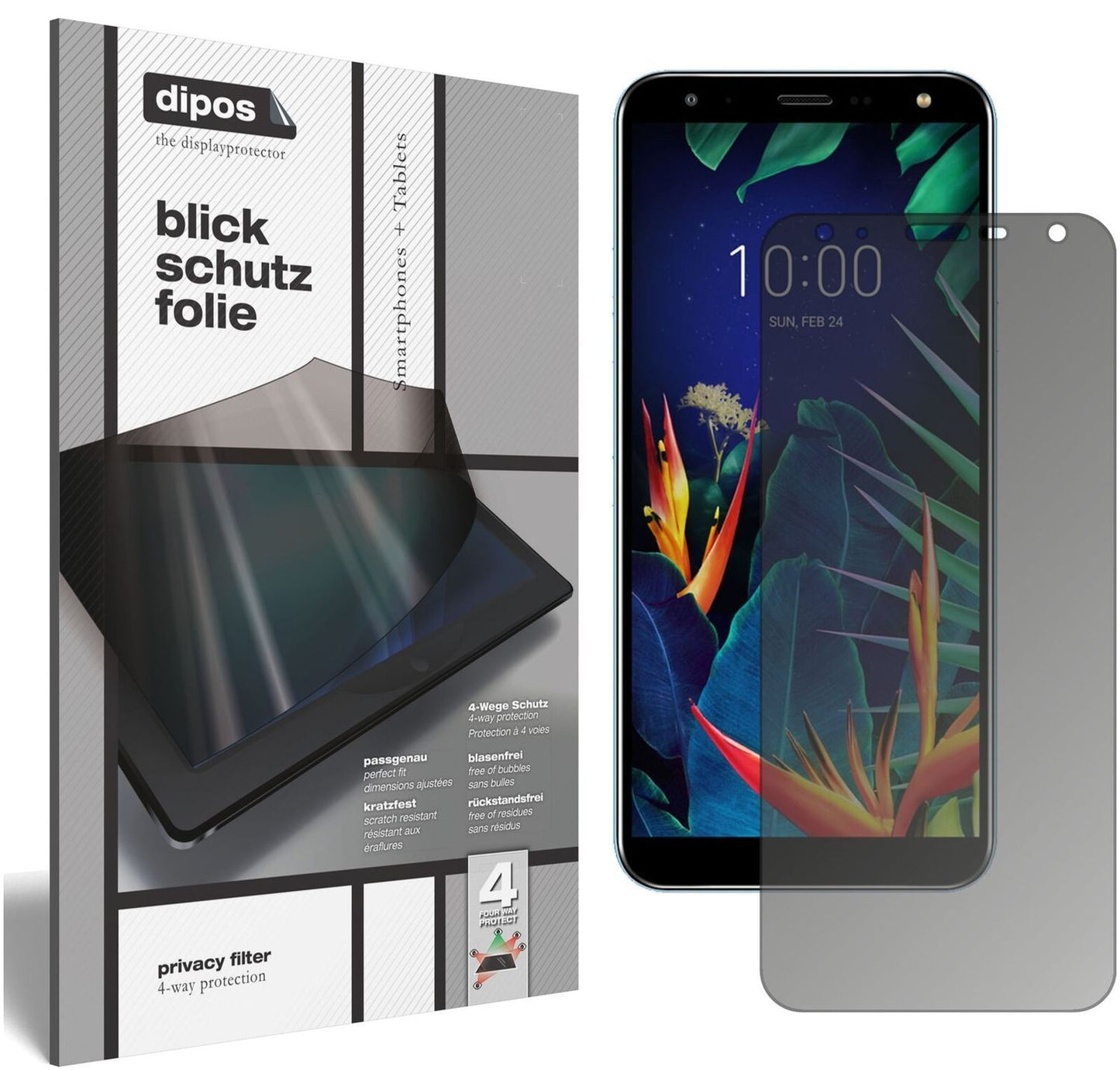 Blickschutzfolie für LG K40 matt Schutzfolie Priva (2)