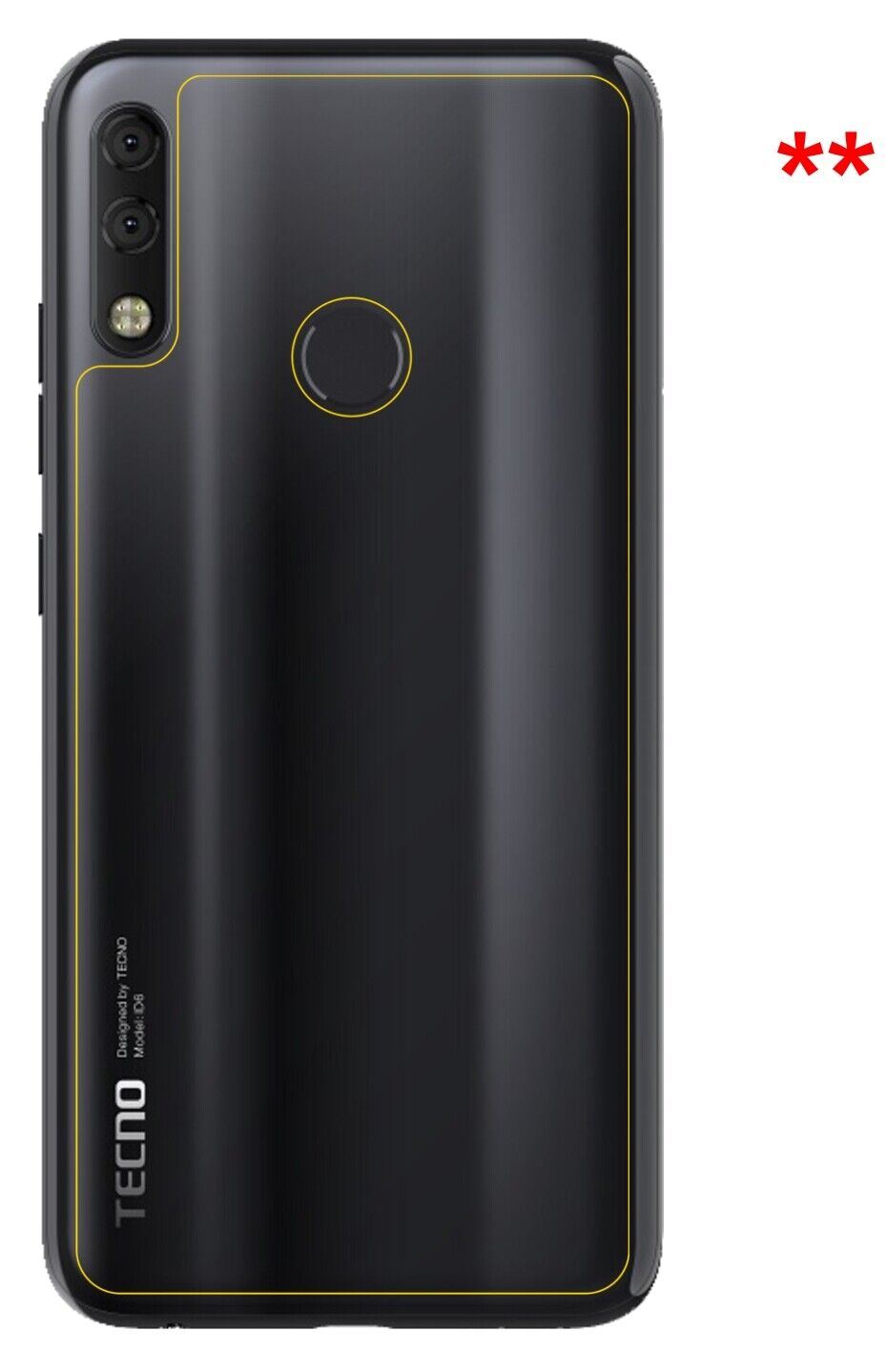 1x 9H Schutzfolie für Tecno Camon 11 Pro Rückseite (9)