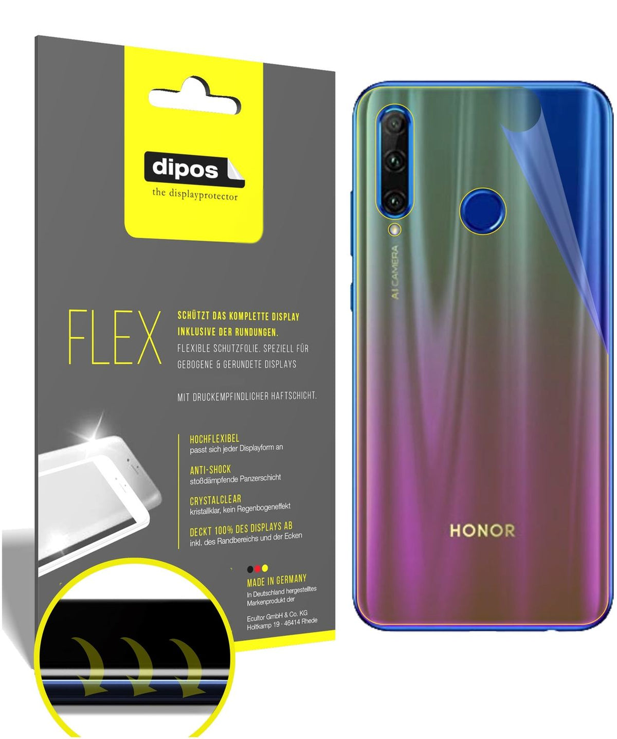 3x 3D Full Cover Schutzfolie für Honor 20 lite Rüc (1)