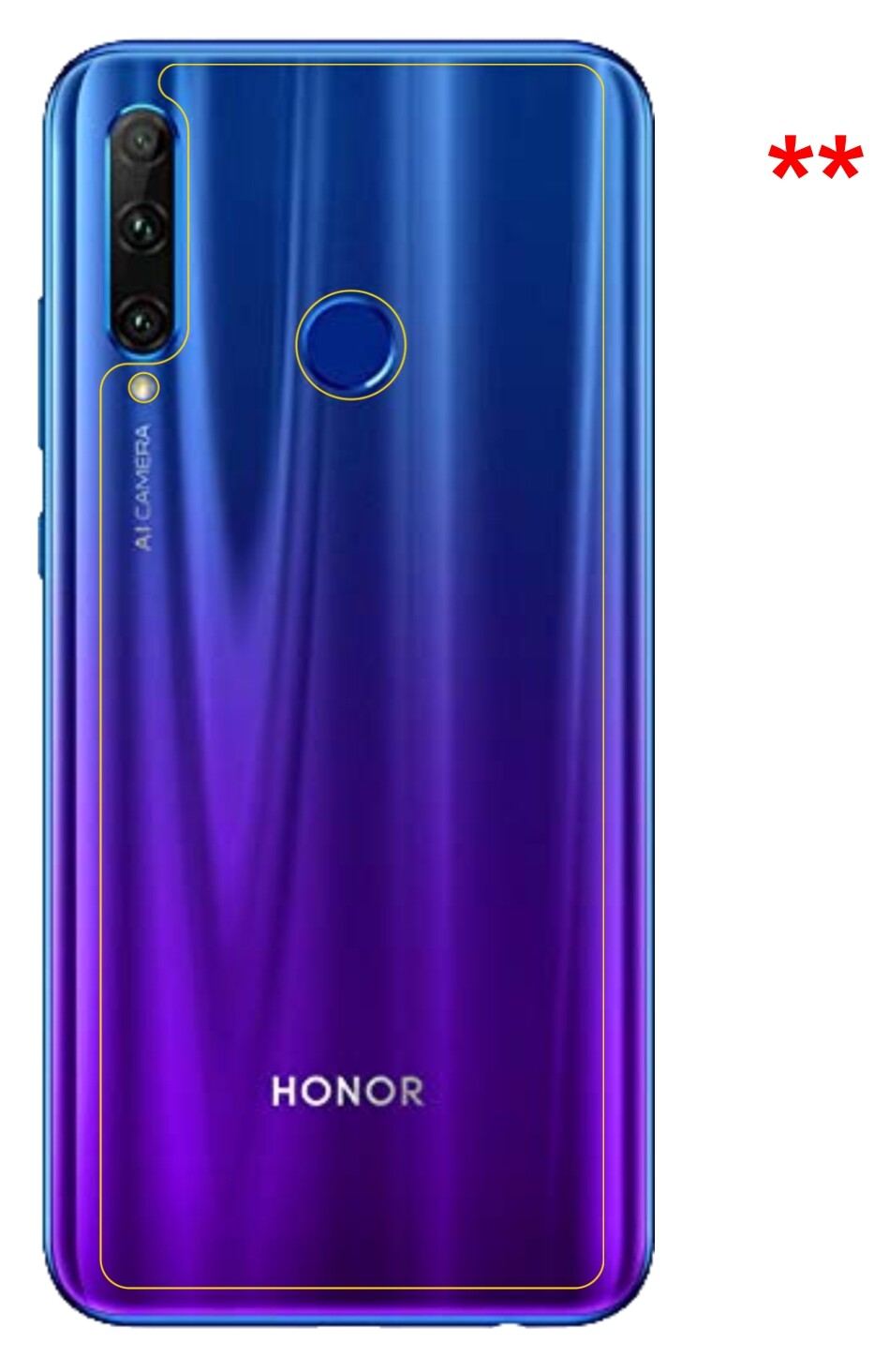 2x 9H Schutzfolie für Honor 20 lite Rückseite Panz (3)