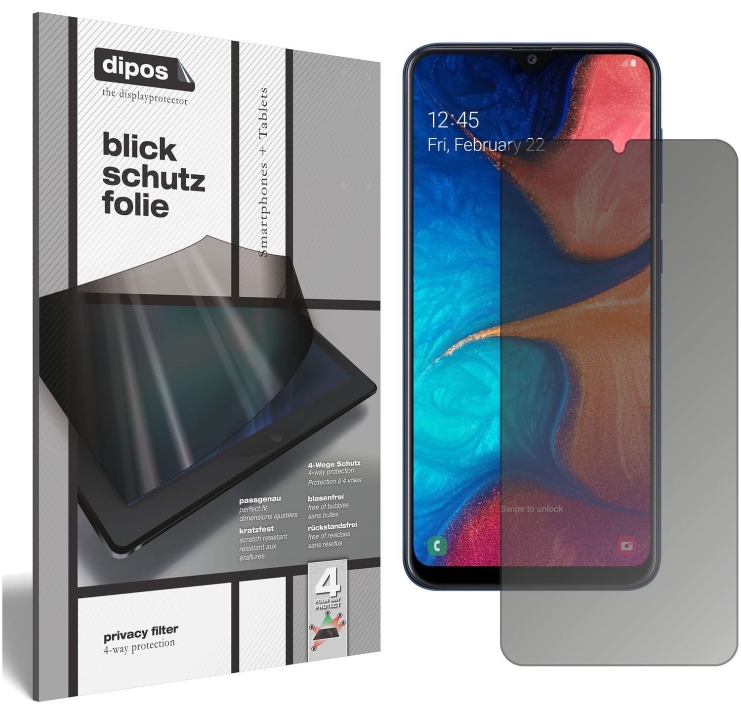 Blickschutzfolie für Samsung Galaxy A20e matt Schu (1)