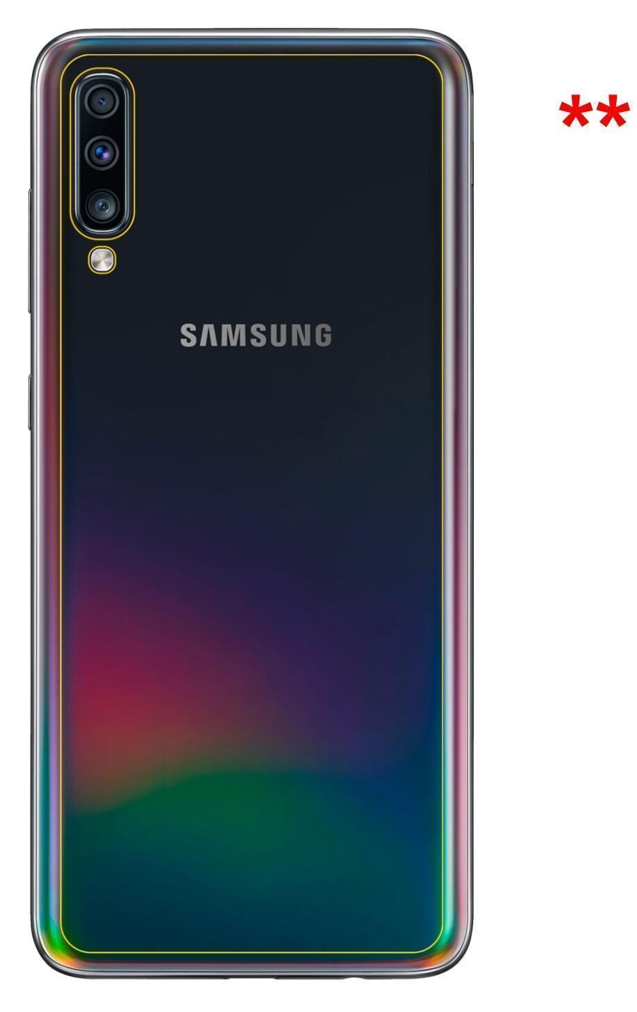 2x 9H Schutzfolie für Samsung Galaxy A70 Rückseite (3)