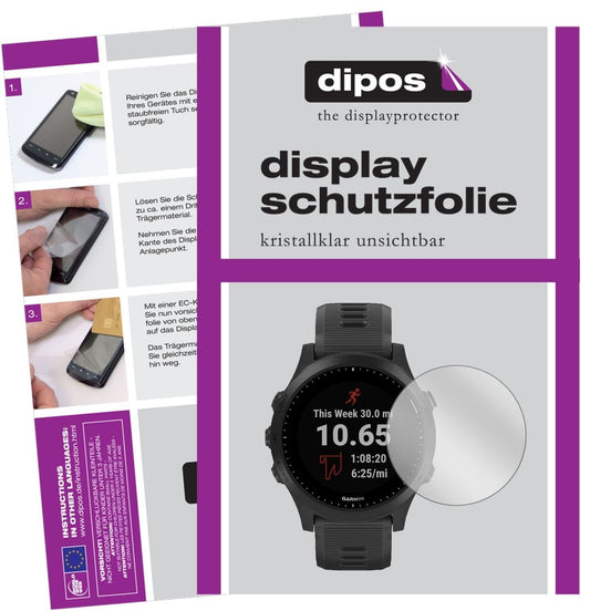2x Schutzfolie klar für Garmin Forerunner 245 Disp (1)