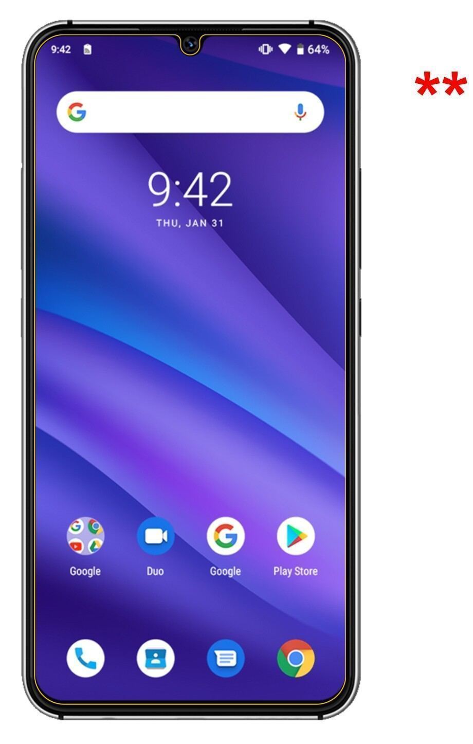 2x 9H Schutzfolie matt für Umidigi A5 Pro Panzerfo (3)