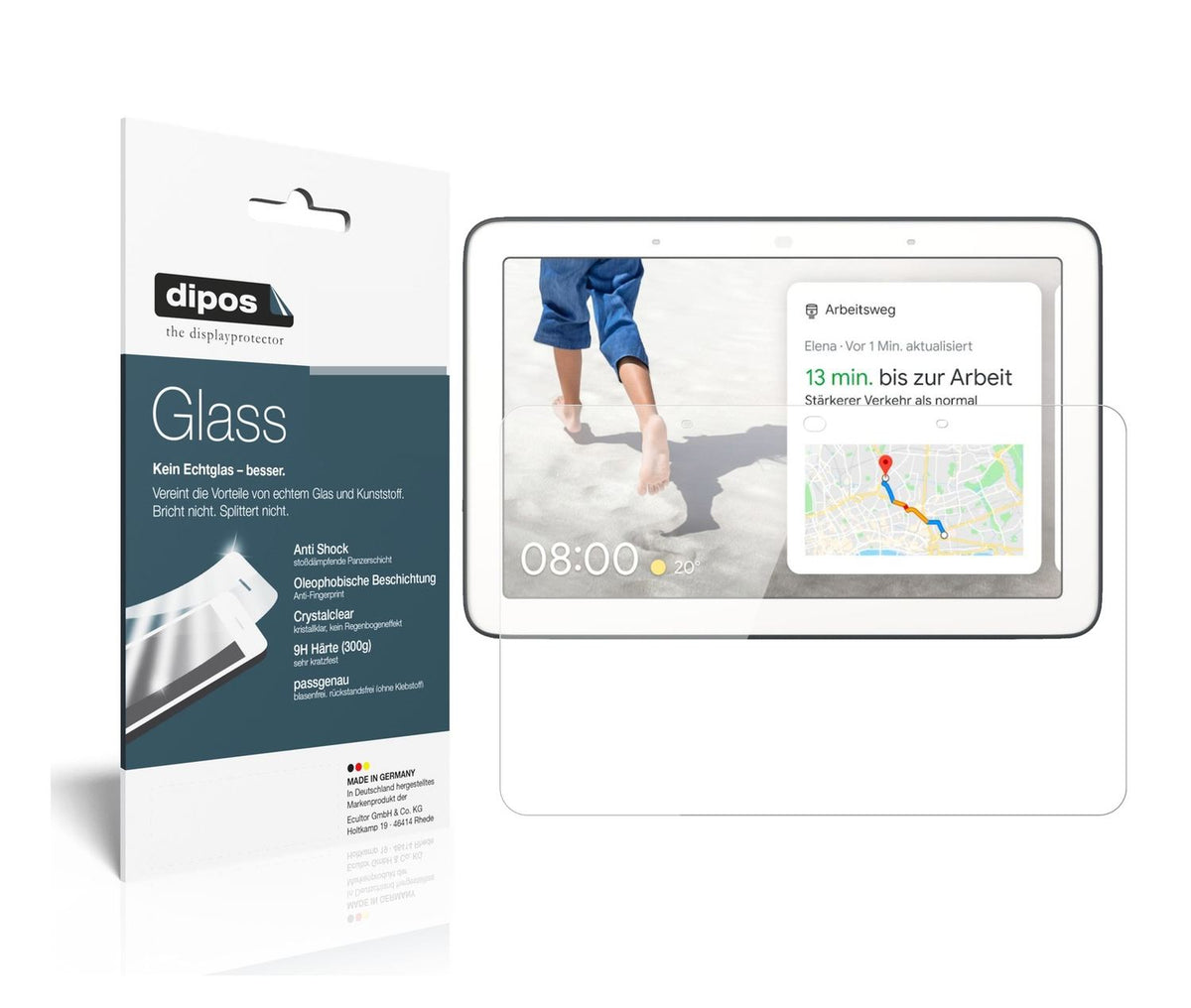 2x 9H Schutzfolie für Google Nest Hub Panzerfolie (1)