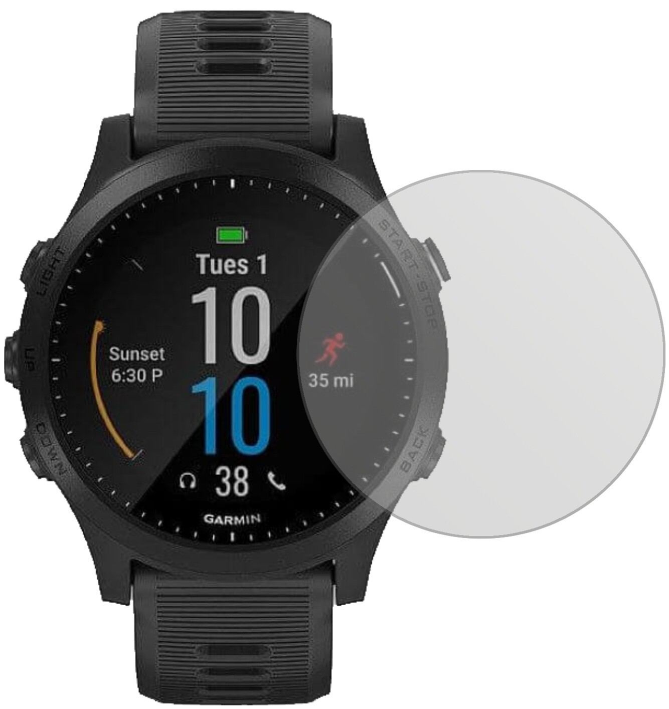 2x Schutzfolie matt für Garmin Forerunner 945 Disp (2)