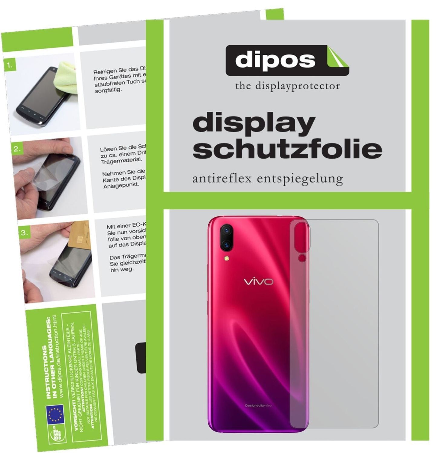 1x Schutzfolie matt für Vivo X23 Symphony Rückseit (2)